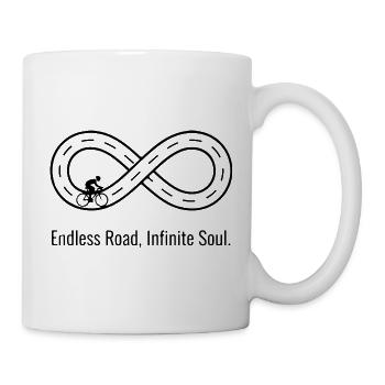 Endlose Straße, Unendliche Seele: Infinity Symbol Road - Tasse - Weiß - Rechts