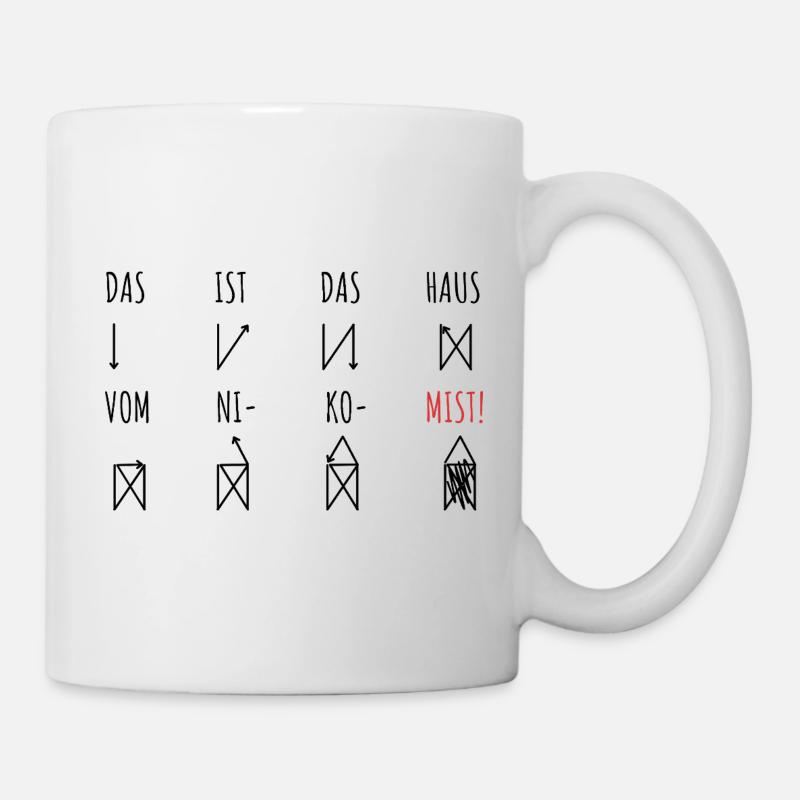 Das ist das Haus vom Nikolaus | Mist Fehler - Tasse - Weiß