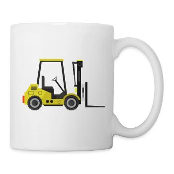 Gabelstapler - Tasse - Weiß - Rechts