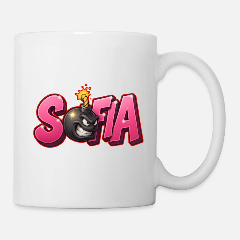 Sofia Graffiti Name Bomb Graffité 3D - Mug - white