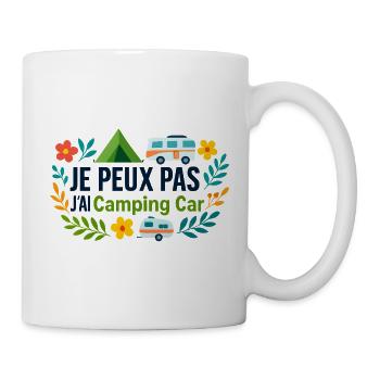 Camping Car et Fleurs Aventure - Mug blanc - blanc - Droite