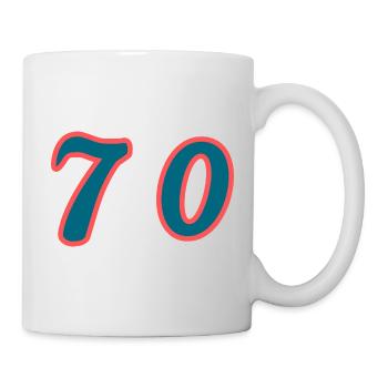 70. 70 ANS. 70e ANNIVERSAIRE. ANNIVERSAIRE 70 ANS. - Mug blanc - blanc - Droite