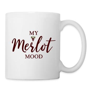 My Merlot Mood Wine Saying for Connoisseurs - Mug - white - Right
