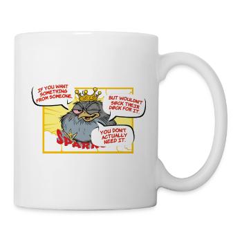 Royal crow with spark slogan - Mug - white - Right