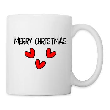 WEIHNACHTEN. FROHE WEIHNACHTEN. FROHE WEIHNACHTEN. WEIHNACHTSMANN - Tasse - Weiß - Rechts