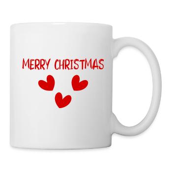 WEIHNACHTEN. FROHE WEIHNACHTEN. FROHE WEIHNACHTEN. WEIHNACHTSMANN - Tasse - Weiß - Rechts