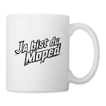 "Ja bist du Moped" Schriftzug Schwarz - Tasse - Weiß - Rechts