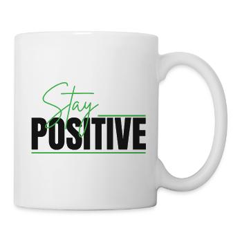 Stay Positive Typographic Design - Mug - white - Right