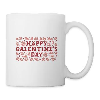 Bonne fête des filles des Galentines, esthétique rose - Mug blanc - blanc - Droite