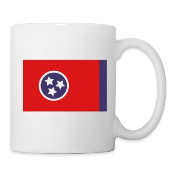 Tennessee-Flagge - Tasse - Weiß - Rechts