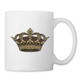 Vecteur de Majesté Antique Couronne Royale en Or - Mug blanc - blanc - Droite