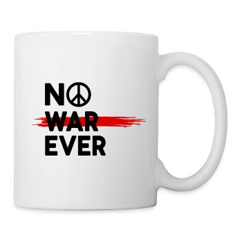 No War Ever Frieden Peace Zeichen - Tasse - Weiß - Rechts