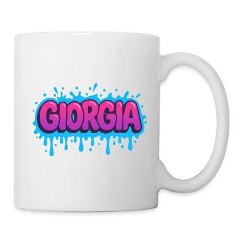 Graffiti  Georgia Prénom cadeau idéal imprimable - Mug blanc - blanc - Droite