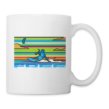 Le kitesurf - Mug blanc - blanc - Droite