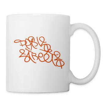 Orange Parisian Graffiti - Mug - white - Right