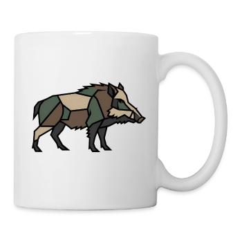 Geometric Boar Low Poly - Mug - white - Right
