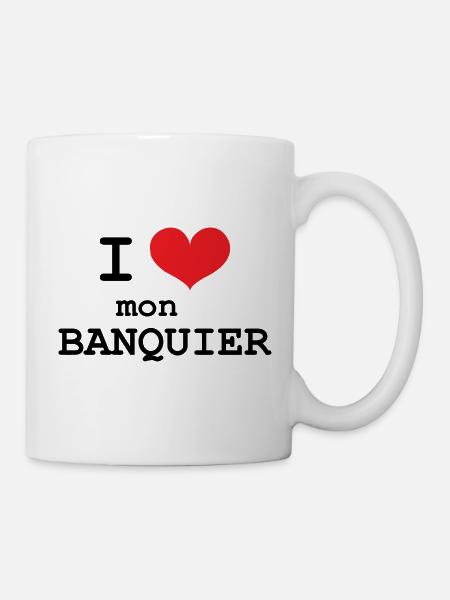 Ich liebe meinen Banker - Tasse - Weiß