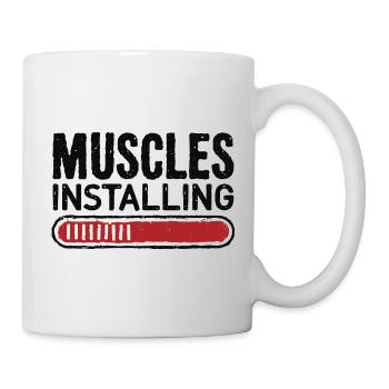Muskeln installieren - Tasse - Weiß - Rechts