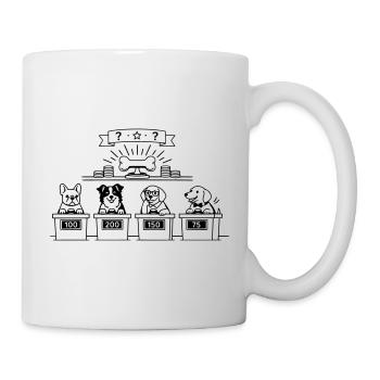 Quiz Hunde Line Art - Tasse - Weiß - Rechts