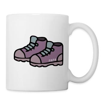 Wandern Wanderschuhe Papa - Tasse - Weiß - Rechts