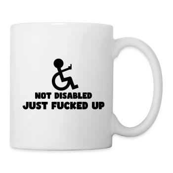 Not disabled, just completely confused! # - Mug - white - Right
