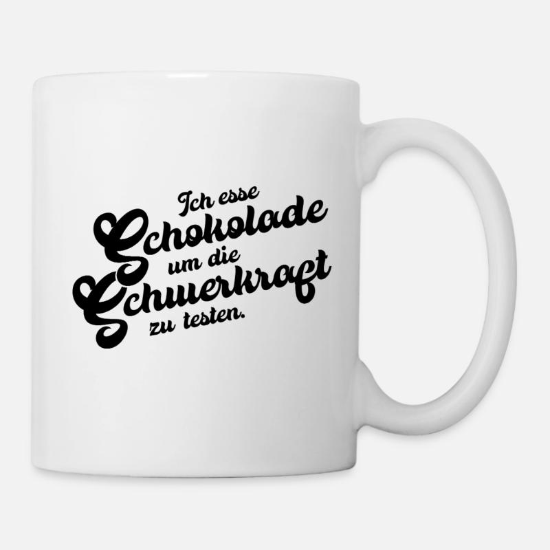 Test de gravité au chocolat - Mug blanc - blanc