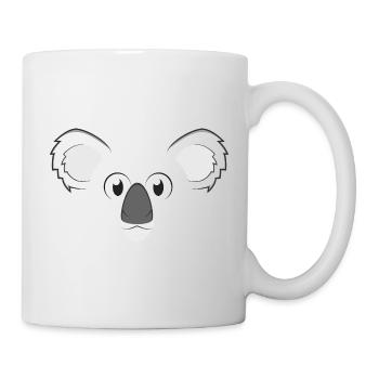 Süßes Koala-Gesicht Kawaii Faules DIY-Tierkostüm - Tasse - Weiß - Rechts