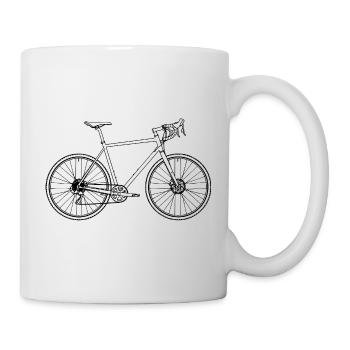 Road Bike Minimal Art Retro – Pure Speed - Mug - white - Right