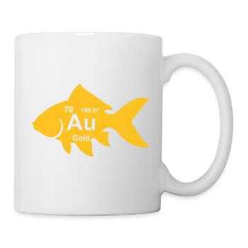 Poisson rouge au Élément Or Amoureux de la Science - Mug blanc - blanc - Droite