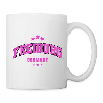 Emblème de la ville rose de Fribourg - Mug blanc - blanc - Droite