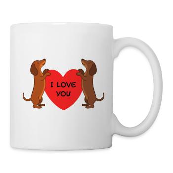 Dachshund Love - Mug - white - Right