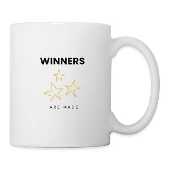 Les gagnants sont réduits à une citation motivationnelle minimale - Mug blanc - blanc - Droite
