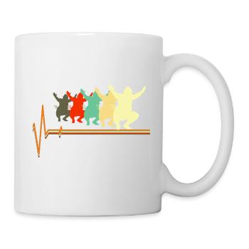 Sumoringer Herzschlag Retro Japanische Kampfkunst - Tasse - Weiß - Rechts