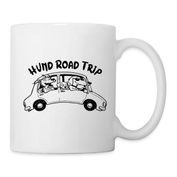 Road Trip Dog Road Trip Drôle de Conception de Voiture de Chien - Mug blanc - blanc - Droite