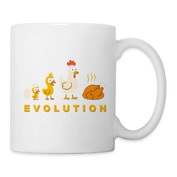 Evolution Chicken Broiler Chicken Funny - Mug - white - Right