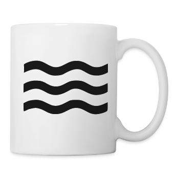 Minimalist Black Waves - Mug - white - Right