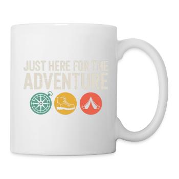 Abenteuer-Icons: Kompass-Stiefelzelt - Tasse - Weiß - Rechts