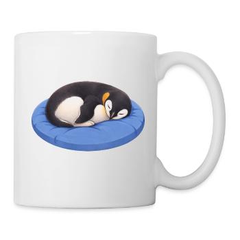 Süßer Cartoon Pinguin Schlafen Kuscheln - Tasse - Weiß - Rechts