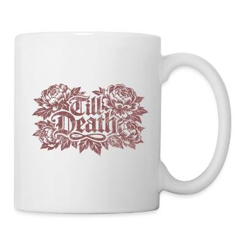 Till Death Florale Gothic | Valentins Tag - Tasse - Weiß - Rechts