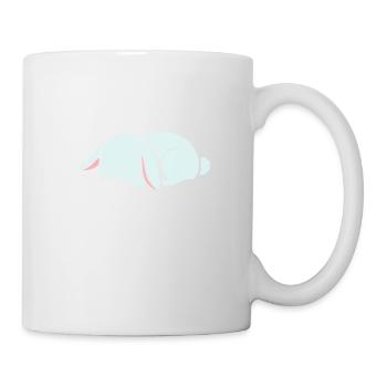 Schlafender Hase auf Wolke Traum - Tasse - Weiß - Rechts