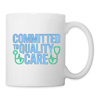 Nurse Practitioner Committed To Quality Nursing - Tasse - Weiß - Rechts