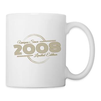 Einzigartiger 18 Geburtstag Jahrgang 2008 Retro - Tasse - Weiß - Rechts