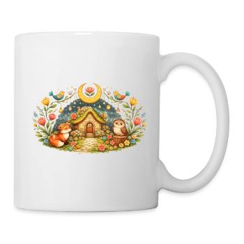 Magical Spring House with Fox and Owl - Mug - white - Right