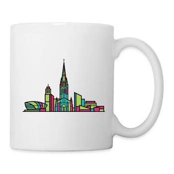 Coventry City Skyline Cathedral Ruins Line Art - Mug - white - Right
