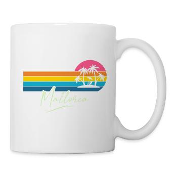 Mallorca Palm Trees Sunset Retro - Mug - white - Right