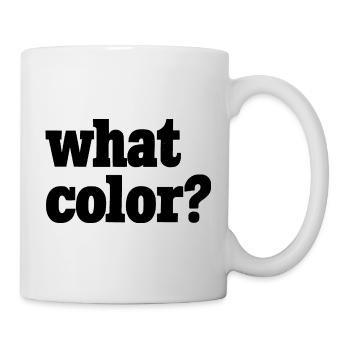 Quelle couleur ? - Noir 2 - Mug blanc - blanc - Droite