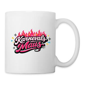 Karnevalsmaus Köln - Kölner Karneval Design - Tasse - Weiß - Rechts