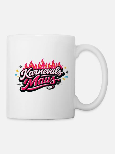 Karnevalsmaus Köln - Kölner Karneval Design - Tasse - Weiß