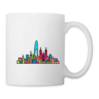 Geneva City Skyline Jet d'Eau Modern Art - Mug - white - Right