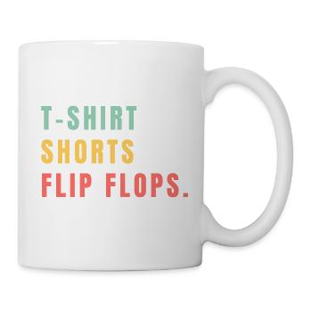T-shirts Dhorts Tongs - Mug blanc - blanc - Droite